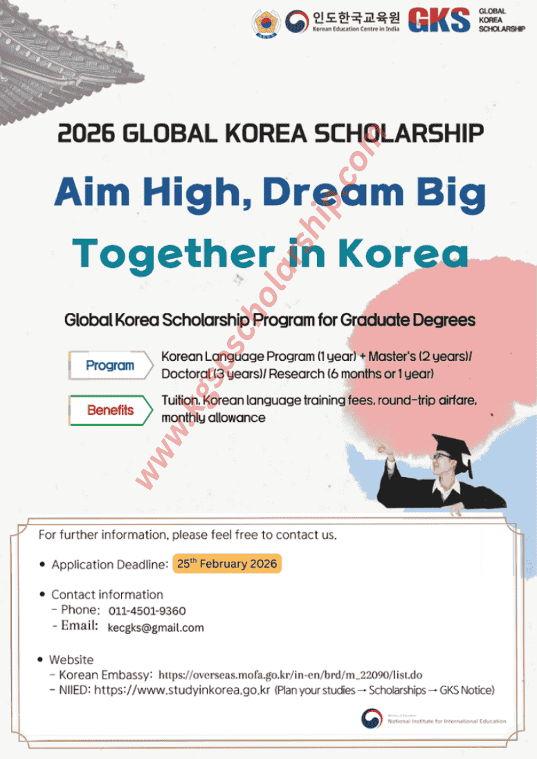 GKS Scholarship Pakistan KGSP  Global Korea Scholarship